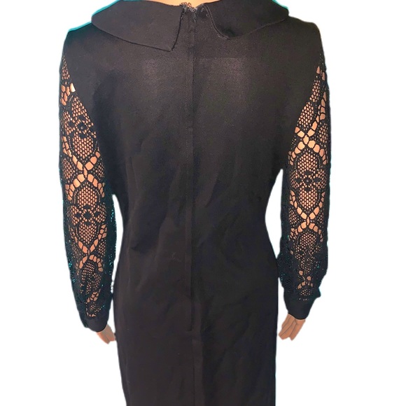 Vintage Witchy 1960s Crochet Sequins Dress Retro Midcentury Halloween Vampy - Picture 5 of 8